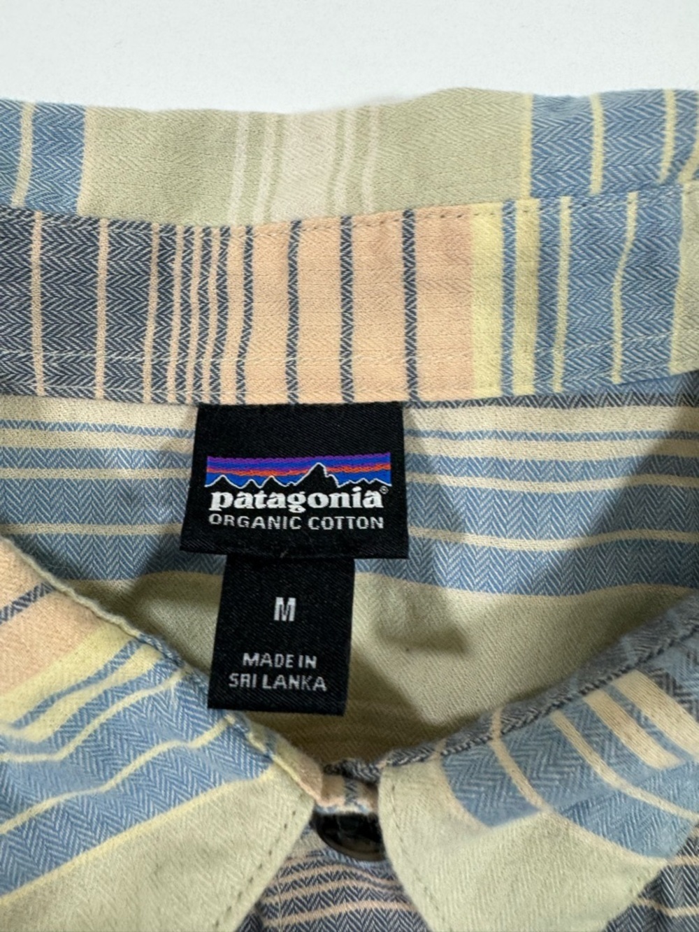 Patagonia Catbells Organic Cotton Shirt Striped Button Front - Picture 6 of 8